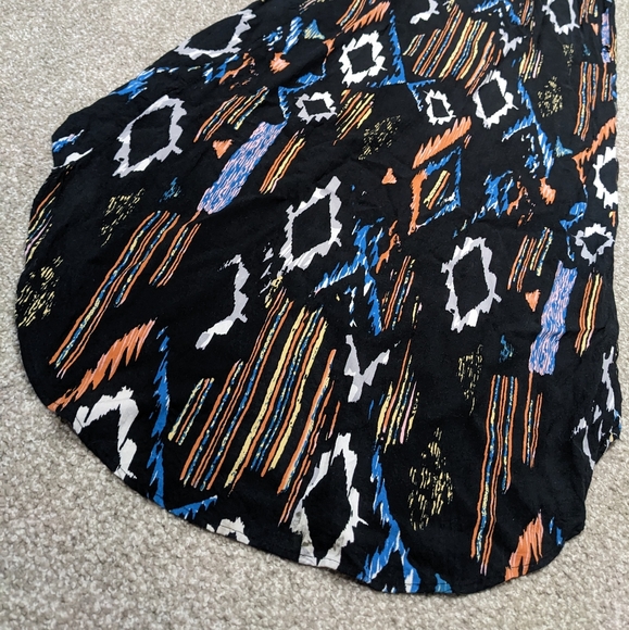 Dex high-low Navajo pattern black colourful midi sundress - Picture 10 of 11